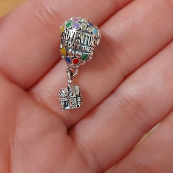 925 Sterling Silver Hot Air Balloon Charm - Picture 2 of 6